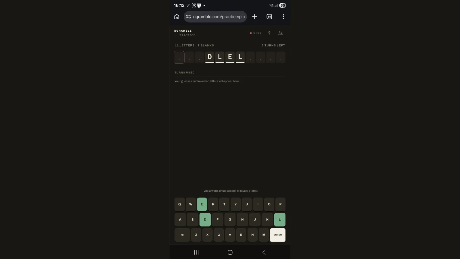 Ngramble screenshot 1
