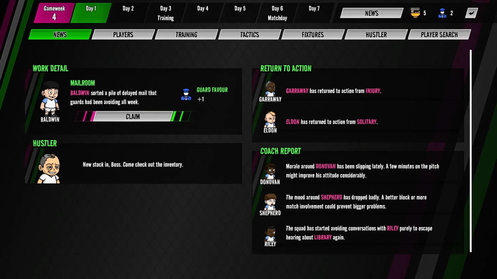 Slammer Soccer: Football Management screenshot 3